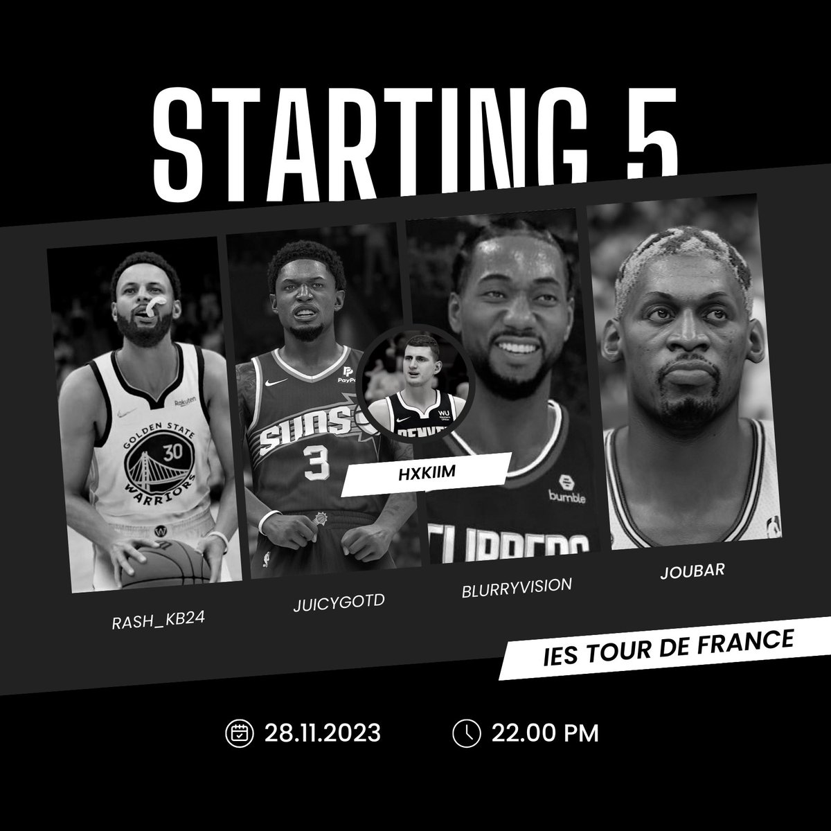 Premier match de notre histoire, ce soir, c’est ici que tout commence
 #NBA2k ! 🏴‍☠️

À 22h00, c’est une bataille contre @ECBrest en <a href="/2K_IES/">International E-Sports (IES)</a> Tour de France qui nous attend ! 🏀

📺 twitch.tv/HXKIIM_

#GOARA ⚜️