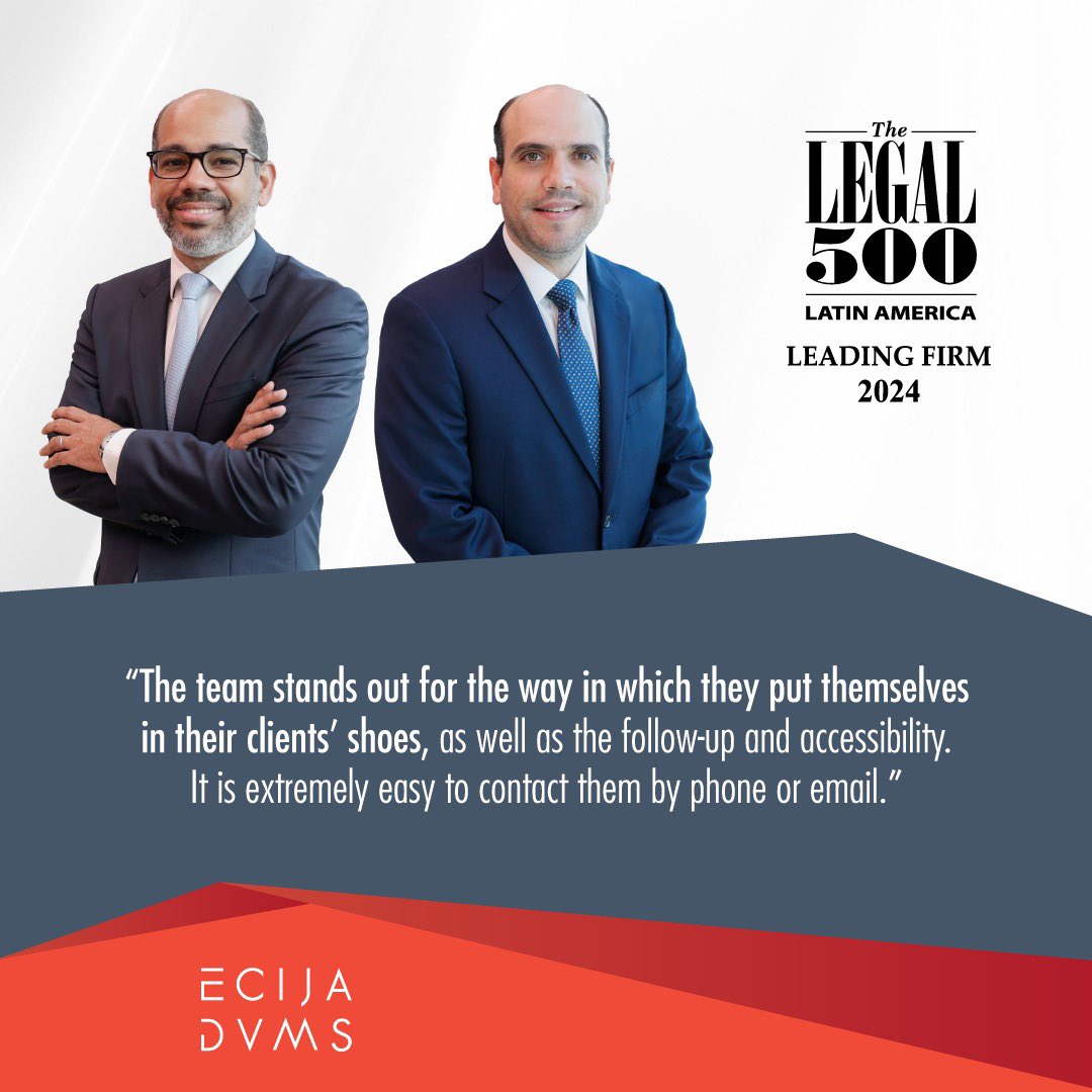 Nos complace informar que fue reconocida por <a href="/thelegal500/">The Legal 500</a> en su edición 2024, nuestra área de práctica de Labour &amp; Employment así como nuestros socios <a href="/GabrielDejarden/">Gabriel Dejarden</a> y <a href="/EJSalcedo/">Edward Salcedo O.</a> 
¡Gracias a nuestros clientes y colegas que hacen estos reconocimientos posibles!
