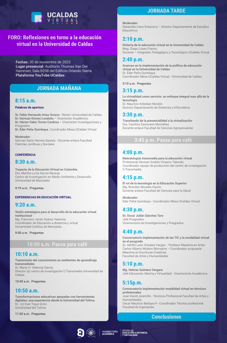 c_transmedia's tweet photo. 🎓Asiste al foro de educación virtual, donde compartiremos conocimientos y experiencias de alto impacto en nuestra región.
.
🎙️Nuestro director y el coordinador del equipo técnico, hablarán de estrategias transmedia y tendencias en E-learning.

🎥 https://t.co/rf2w56PC44 https://t.co/loaMGDJXZC
