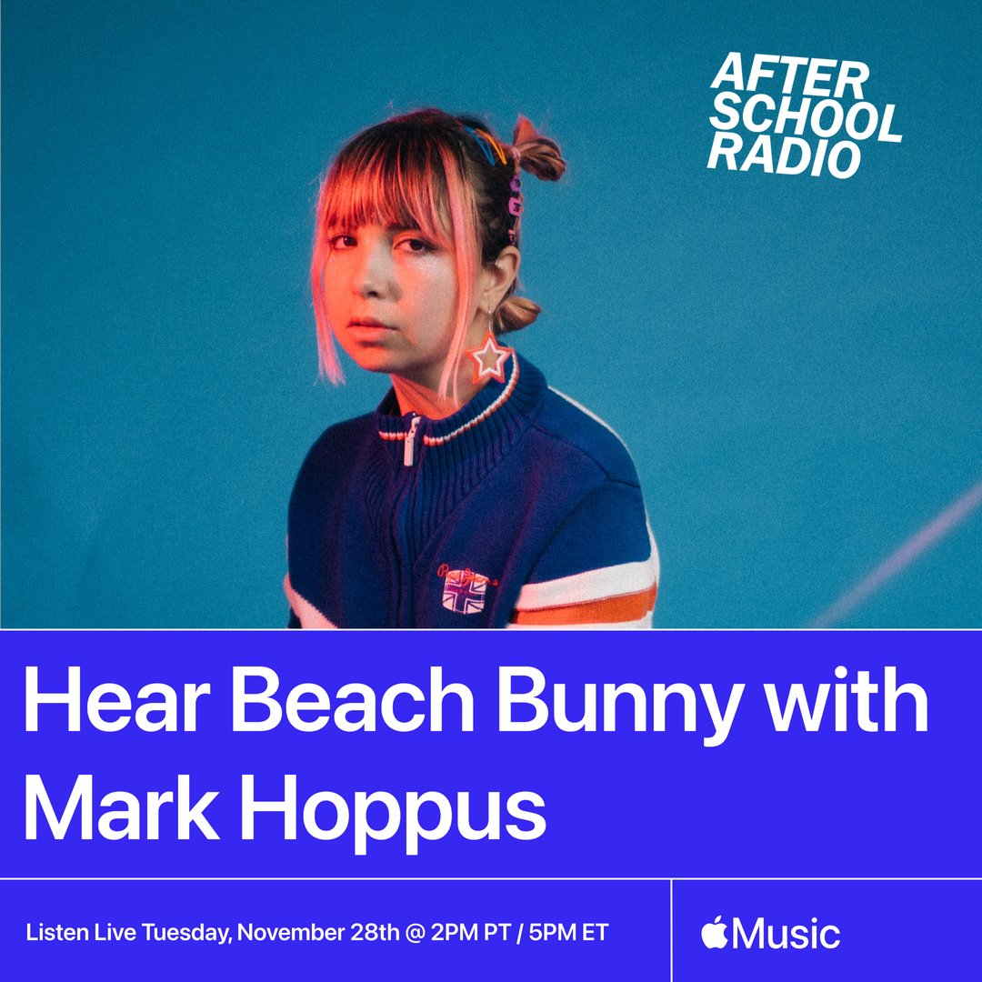 Thank you @markhoppus for having me on @fterschoolradio 🥰💕. Tune in at 2pm PT to listen live on @AppleMusic music.apple.com/us/curator/aft…