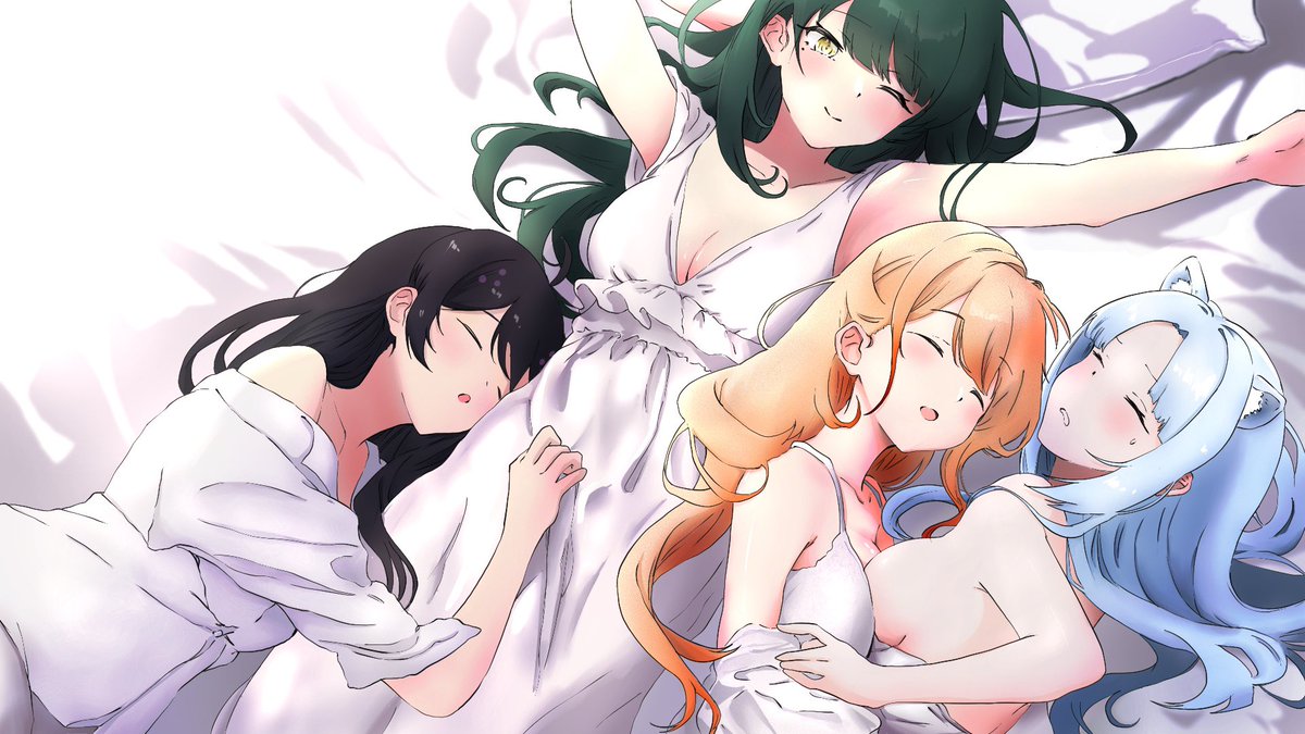 ขอบคุณสำหรับอะไรหลาย ๆ อย่างที่มอบให้กันนะครับ สำหรับผมถ้าไม่ได้มาเจอสาว ๆ ก็คงไม่ได้พัฒนาฝีมือในการวาดให้มาได้ถึงขนาดนี้ มีความสุขทุกครั้งที่ได้ดูไลฟ์เลย ขอให้ช่วงเวลาต่อจากนี้มีแต่ความสุขโชคดีนะครับ (T ^ T) #HongFeiFanArt #MelitaFanArt #JuJuFanArt #ZelinaFanArt 🧡💜💚💙