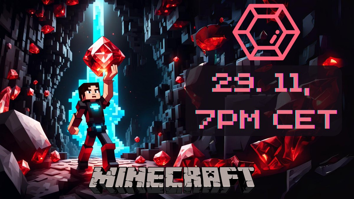 bagbekoff's tweet photo. An incredible event for all miners⛏️  !
Join Minecraft Community Server ♦️  and collect your valuable prizes🪙!
 We've hidden something special at the spawn for all event participants to discover and enjoy! 
Start 29. 11, 7PM CET
https://t.co/nMDGO8qRyn
#RedStone #RedStoneGems https://t.co/k6DuLtrm5V
