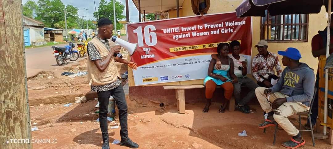 On November 28,2023 a team of DELTA-HRF Human Rights Defender(HRDs) continued the 16 days of activism campaign at the Motorcyclist parking at the GBarnga administration building junction in Bong County.
@ForumCiv @unwomenliberia @SwedeninLiberia @UNDPLiberia @USAIDLiberia