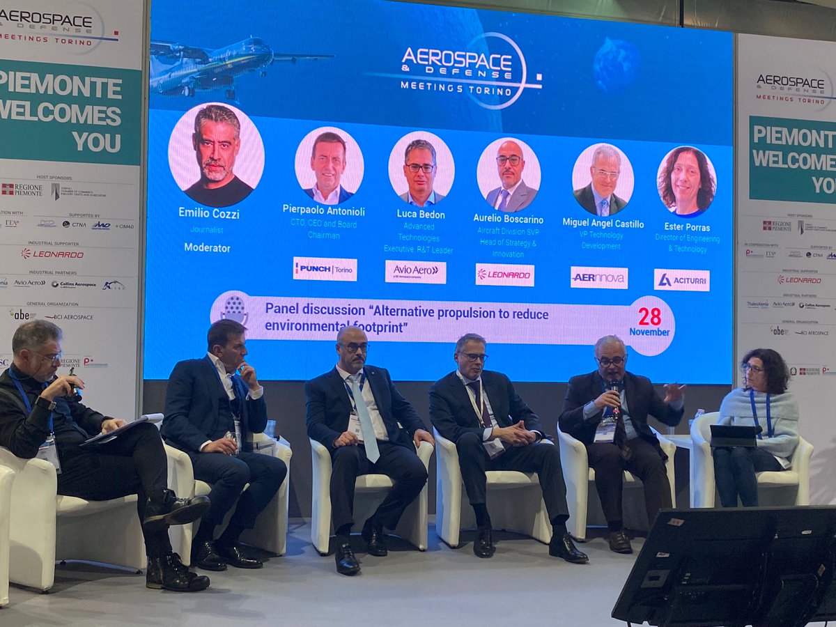 ADM_Torino's tweet photo. [LIVE] 🚀 #paneldiscussion: Alternative propulsion to reduce environmental footprint. 🍃Join the conversation now! ⬇️
@AvioAero @Leonardo_IT @aciturri https://t.co/Dlm5cwJO87