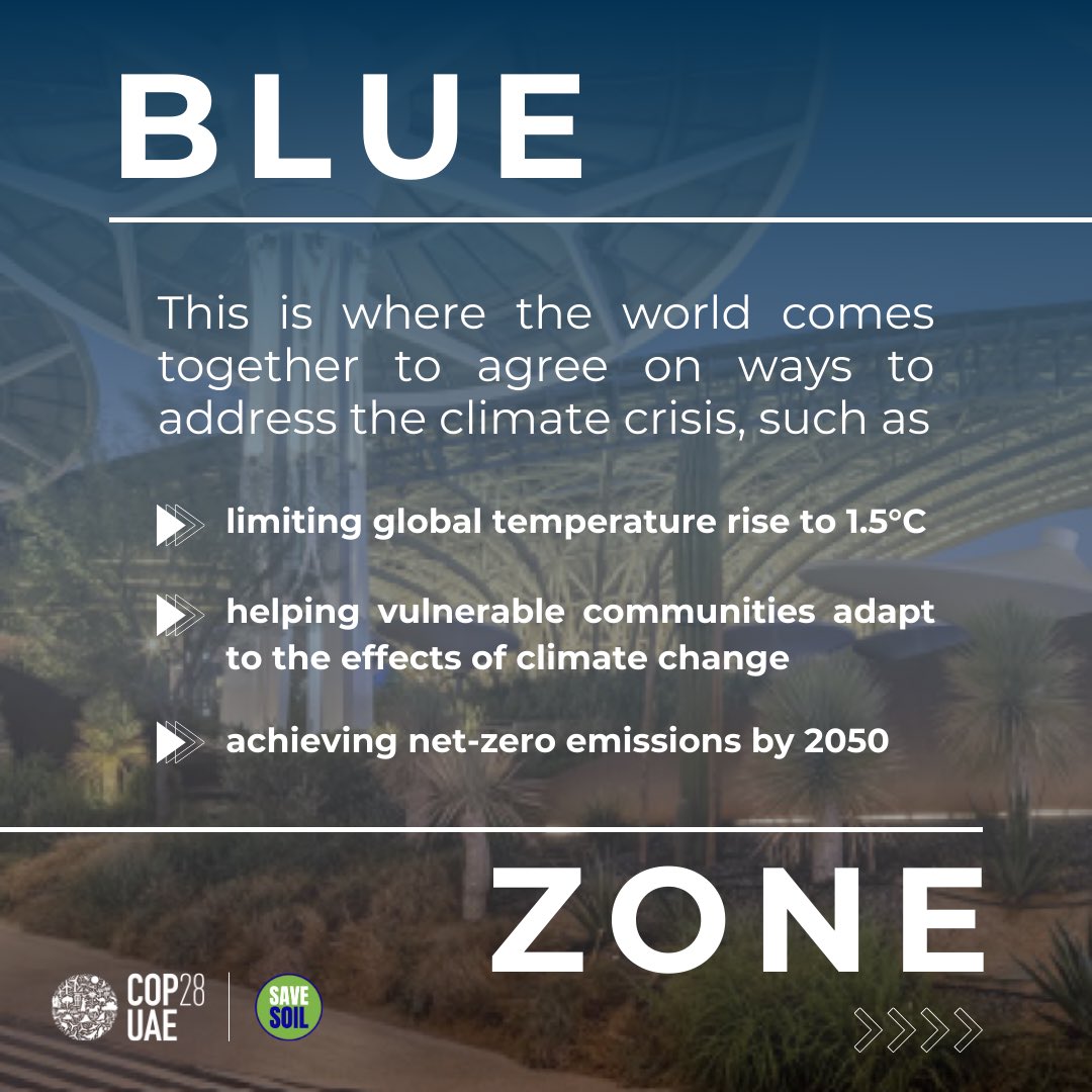 cpsavesoil's tweet photo. Excited for the #SaveSoil Movement's presence at #COP28's Blue Zone! 🌍
The Blue Zone is where negotiations & discussions happen to take action on climate change. 🌱 Soil, a crucial player in carbon sequestration & biodiversity, takes center stage here for its pivotal role in the solution.

Follow our live updates: 
https://t.co/CdNsbyeVB3 📲 🌐

#SaveSoilFixClimateChange 
#ClimateAction 🌿