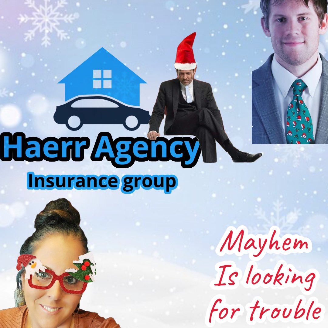 TonyHaerrAgency's tweet photo. Mayhem is looking for trouble this holiday season 🔥❄️

Give us a call to make sure you’re properly covered 🎄🎅🏼 https://t.co/CCyrcr3OqV