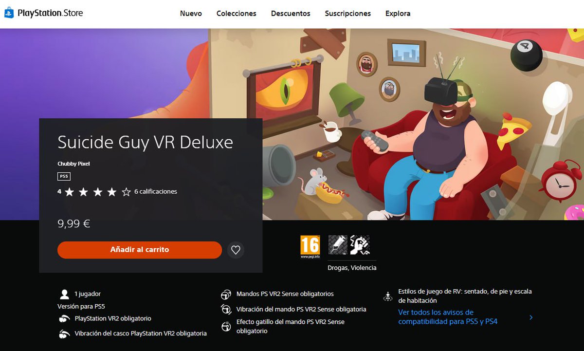 MalboMX's tweet photo. Hello my friends! 

Our first PSVR2 game is available starting from today! 

Suicide Guy VR Deluxe only on PS5: https://t.co/s2ZH6UKuA1

#PSVR2 #gaming #playstation https://t.co/KqF6RGTA8R