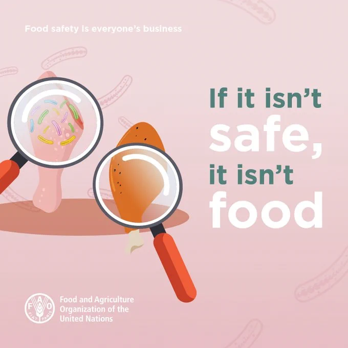 FAOWHOCodex's tweet photo. 📝 | Food is life and a part of our cultures.

👉 But underneath our cultural and dietary preferences and needs, food must be safe. Always.

❌If it isn't safe, it isn't food❌

🍎🍊🥥🥚🍚🍲🌽🍜

#FoodSafety | #CodexCAC46 https://t.co/goUyO6qOkI