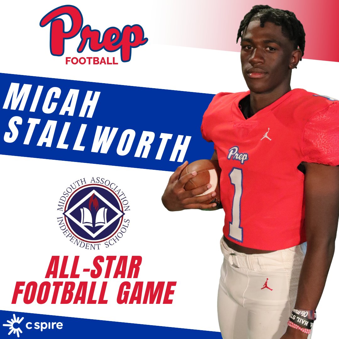 Congratulations to 2023 MAIS Football All-Star Micah Stallworth!  Catch the MAIS All-Star Football Game at Jackson Prep on Friday at 5:00 p.m.