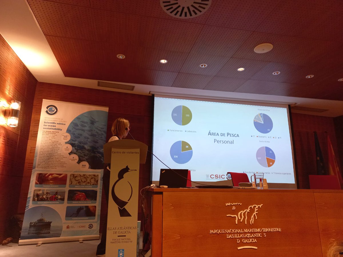Continúan en el centro de visitantes de Parque Nacional das Illas Atlánticas de Galicia las jormadas del Área de Pesquerías del #IEO
