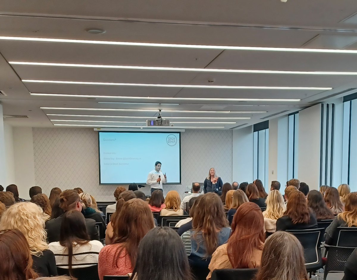 🎙️We've been on the road...Our Editor, @EmmaEGuy visited @irwinmitchell in Manchester to talk about storytelling and human rights. Sign up to our free weekly newsletter to stay up to date with what we're up to next, some exciting news to come! eachother.org.uk/connect-with-e…