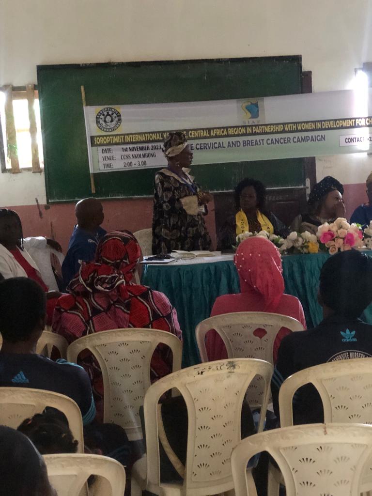 WomenWid's tweet photo. Soroptimist International Yaounde, Central Africa Region in partnership with Women In Development For Change (WID4C) held a successful free cervical &amp; breast cancer campaign at the Nkolmbong community. Rendezvous Nov. 1st, 2024.
#cancerdusein
#cancerprevention
#cancerawareness https://t.co/Tg2W05K2c2