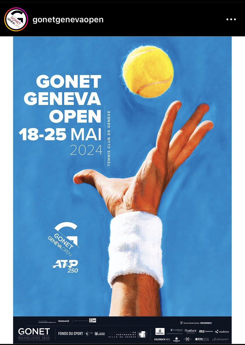 arnaud_cerutti's tweet image. L’affiche du Gonet Geneva Open 2024. Notez la date! #GenevaOpen #Genève