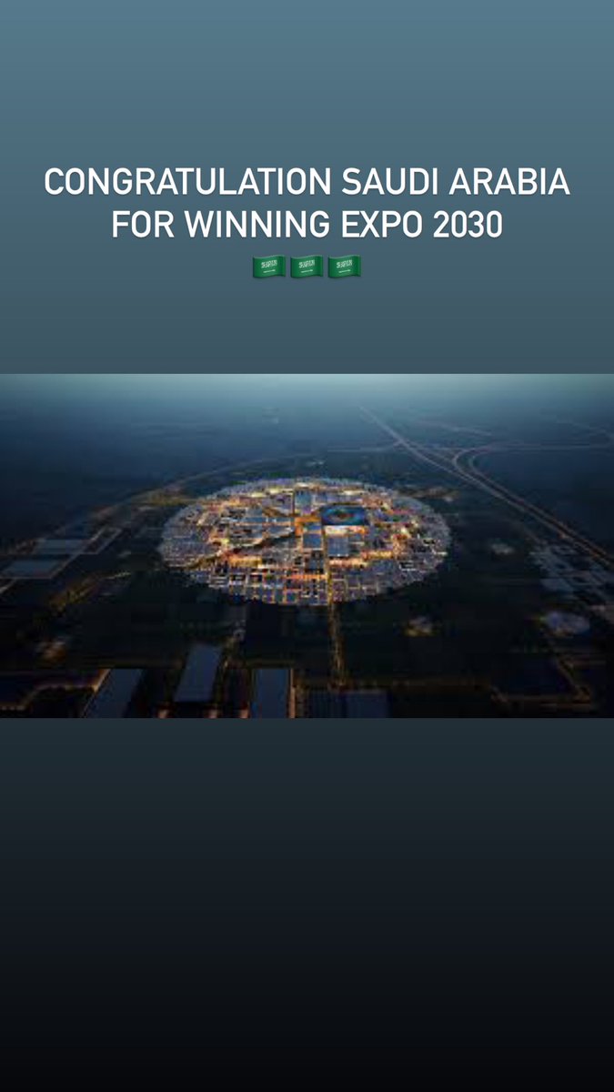JacquelynMay20's tweet photo. Huge congratulations to #saudiarabia for winning #expo2030 🇸🇦🇸🇦🇸🇦 https://t.co/3nbJ1lbiPx