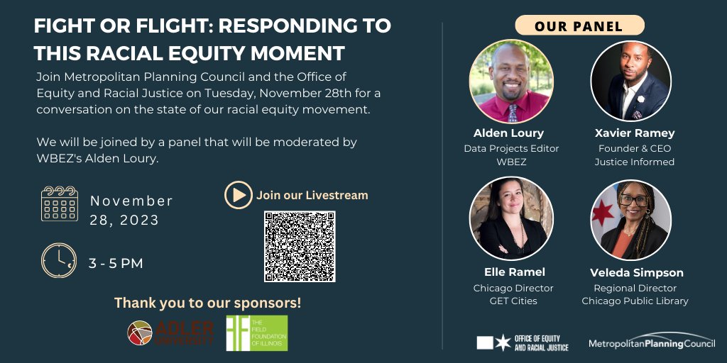 How are we responding in this moment of attack on racial equity work across the country? Join us & the Office of Equity and Racial Justice at the link below for a conversation on the state of our racial equity moment. ow.ly/CjEV50QbLjz #racialequitymoment #fightorflight