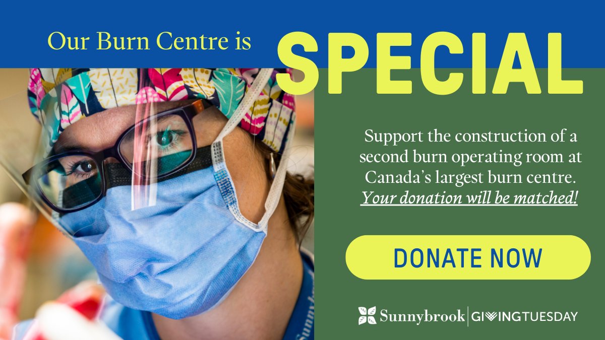 Kelly_AnnCole's tweet photo. Your Giving Tuesday donation will make that possible and allow Team Sunnybrook to be there for more burn patients in their toughest moments. All gifts will be MATCHED for 2X the impact. Donate today at https://t.co/w4l8M1tcxv. https://t.co/Amp2F81snD