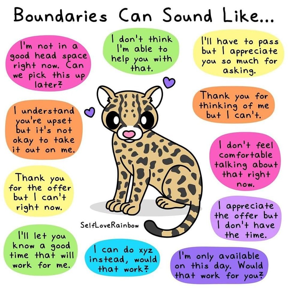 DistinctionSupp's tweet photo. Boundaries Can Sound Like... https://t.co/ZchIaGIz3W
