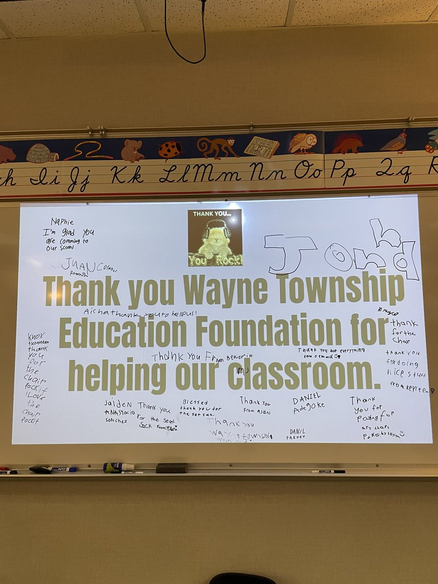 terryandnina's tweet photo. It was a privilege today to join John Rasmussen in honoring three heroes at @RobeyRockets: Trisha Johnson, Amy, Mason, and Elizabeth West. These three educators wrote winning grant applications to the @WayneTwpEdFound to help bring the curriculum to life! Thanks, @BenMarkley1! https://t.co/9JPcsOiv7S