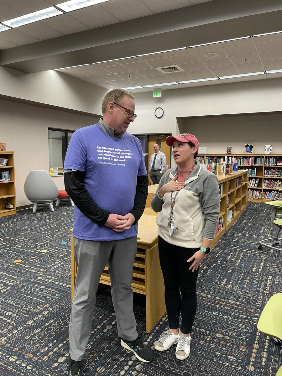terryandnina's tweet photo. It was a privilege today to join John Rasmussen in honoring three heroes at @RobeyRockets: Trisha Johnson, Amy, Mason, and Elizabeth West. These three educators wrote winning grant applications to the @WayneTwpEdFound to help bring the curriculum to life! Thanks, @BenMarkley1! https://t.co/9JPcsOiv7S