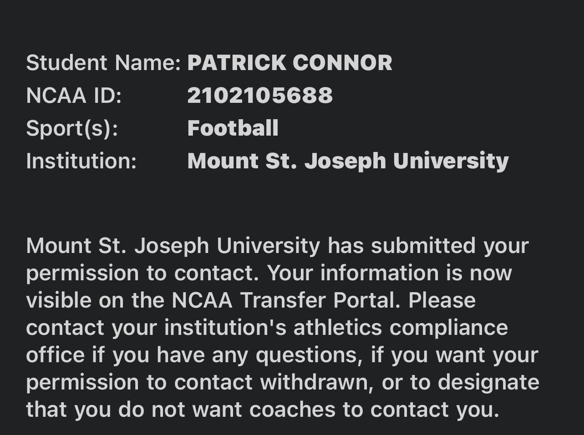 patrick_connor_'s tweet photo. Officially in the Transfer Portal
Slot WR 
2 Years of eligibility left
Looking to make an immediate impact. https://t.co/U0I1gGUyTU