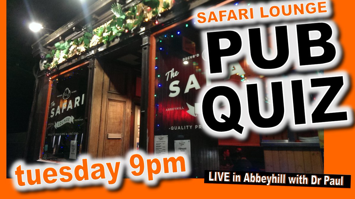 Come to the Safari Lounge for the quiz tonight at 9pm. Can you beat Team Pepeeja? They're waiting for you.
