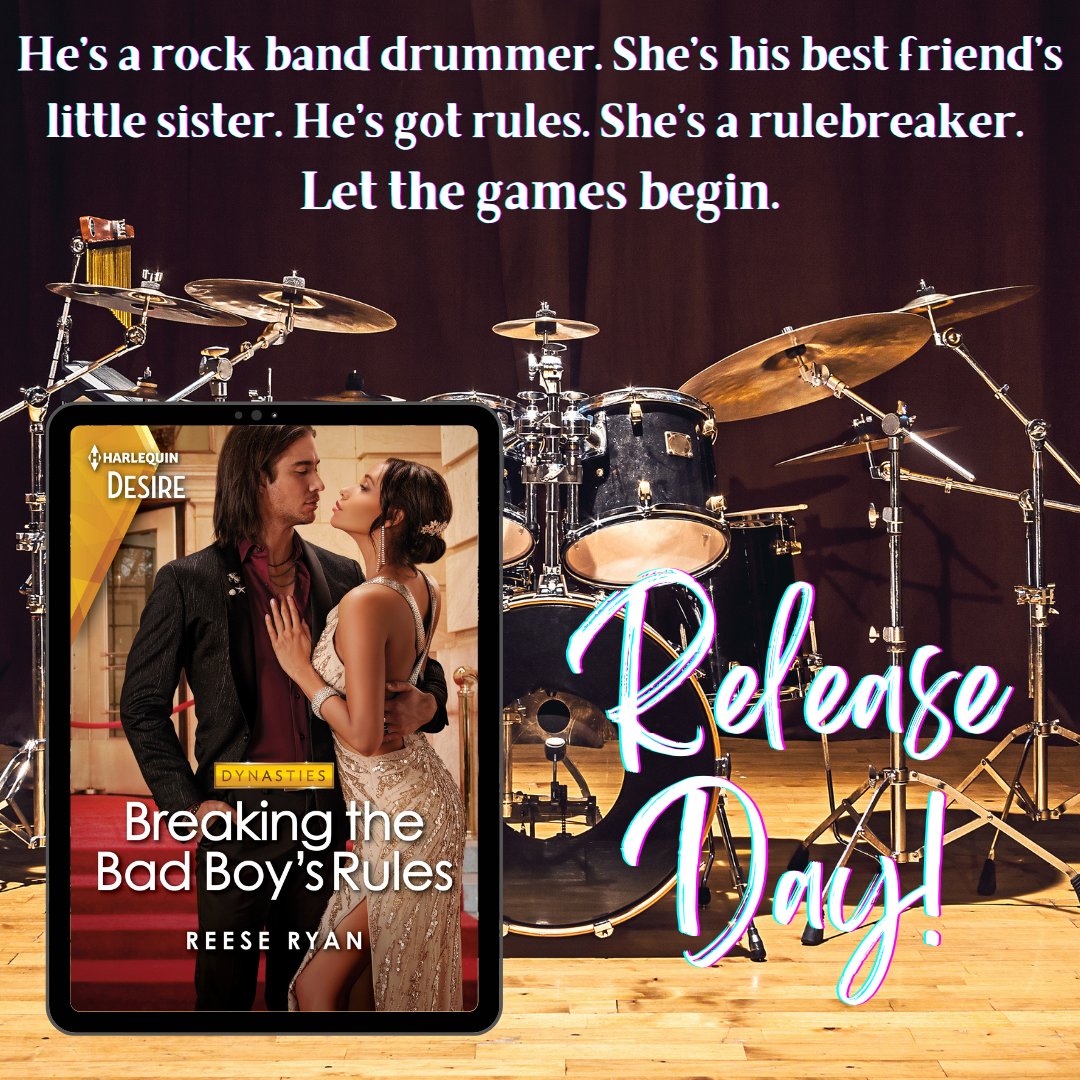 ReadYourWrites's tweet photo. Happy release day to @ReeseRyanWrites and BREAKING THE BAD BOY'S RULES! https://t.co/9ISrtcpGXu #ContemporaryRomance #ForbiddenRomance #RockStarRomance #BestFriendSibling #BreakingtheBadBoysRules #DynastiesWillowvale #HarlequinBooks #HarlequinDesire @HarlequinBooks https://t.co/dWWBPknxwo