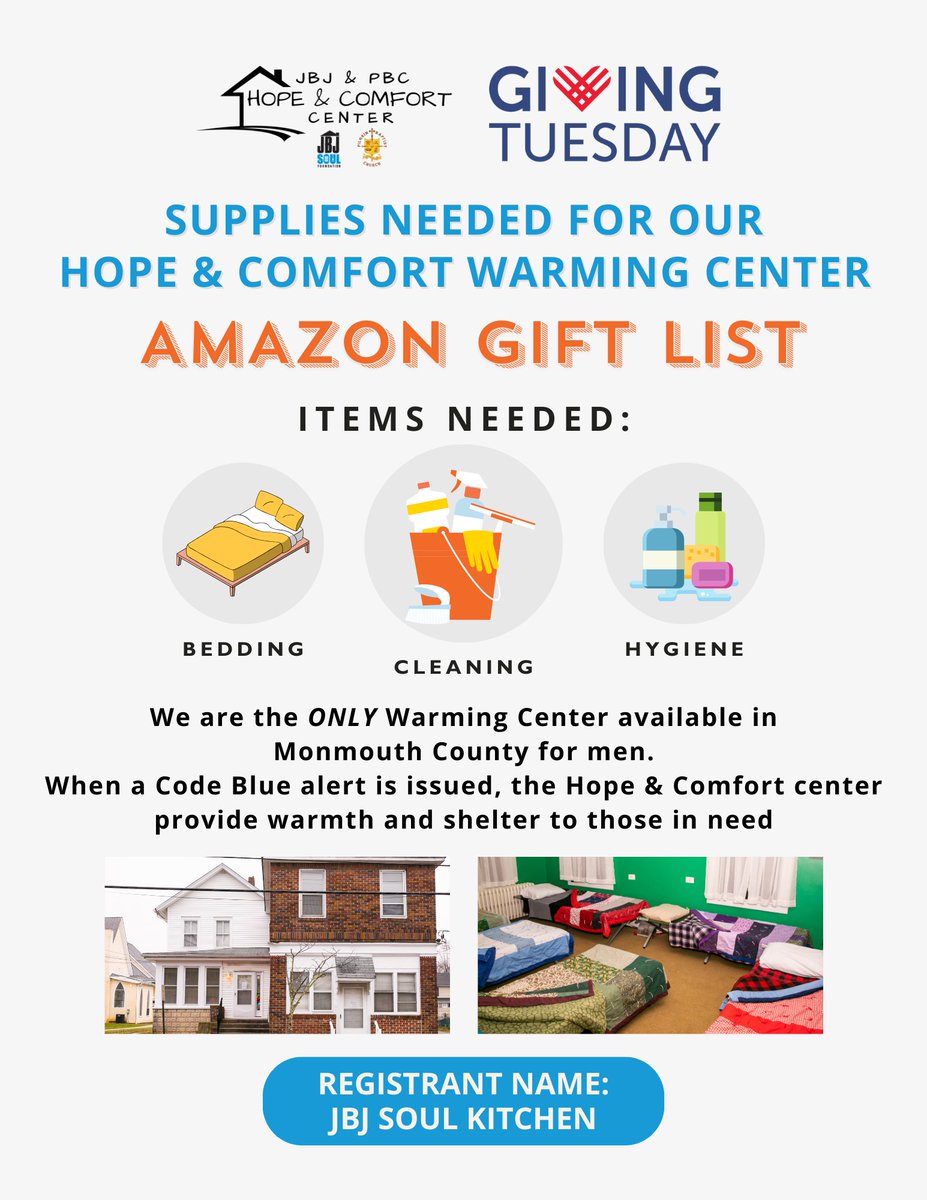 On this Giving Tuesday, we are gearing up for another active winter season. In the spirit of the season please consider donating essential items for our Hope & Comfort Warming Center and be a part of our mission. amzn.to/49TxFDM