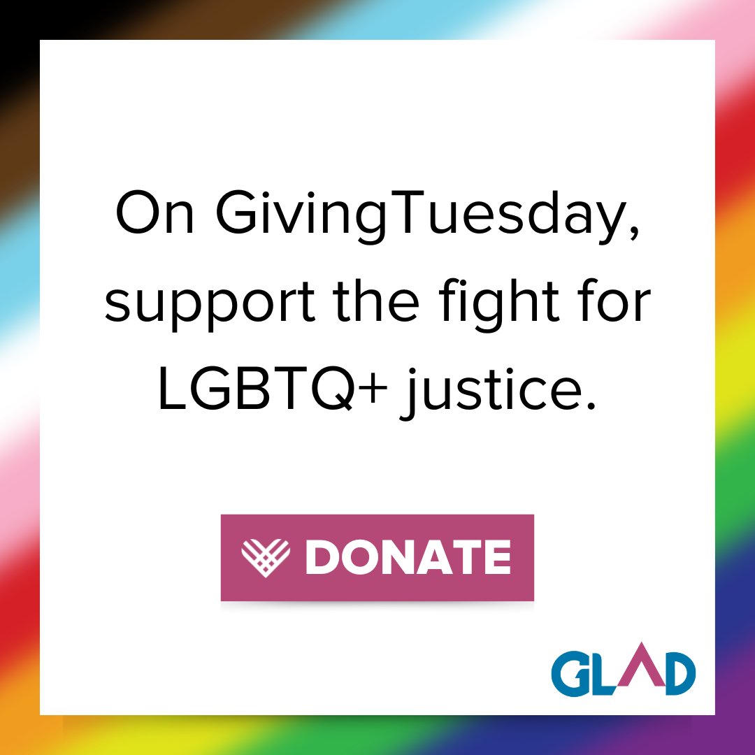 Your support on #GivingTuesday helps make a future of inclusion, equality, and freedom possible. Join us on this annual day of giving: donate.glad.org/give/541297/#!…