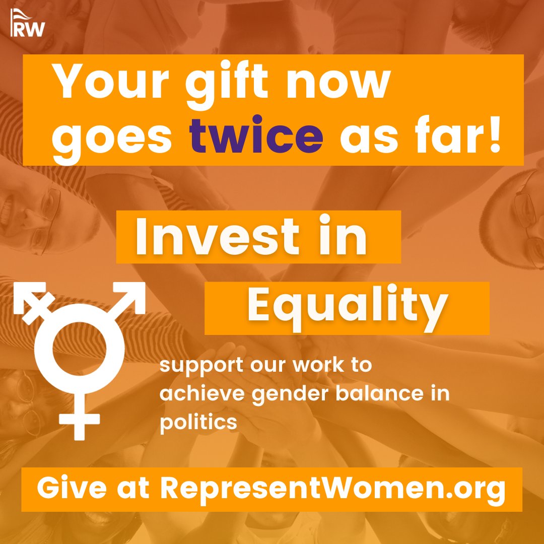 RepresentWomen's tweet photo. 💡Big news! Our mission just got a boost with a matching grant opportunity. Your generosity will be matched, helping us break down barriers and advance gender equity in politics. Contribute now and be a catalyst for change! #MatchingGrant #InvestInEquality https://t.co/bXMqIXzLJm https://t.co/7POPblXKBw