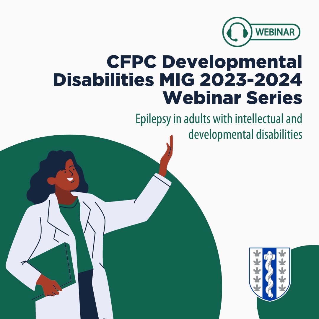 CFPC_e's tweet photo. Don’t miss out! Join our MIG webinar tomorrow and enhance your practice by learning how to assess and manage epilepsy in adults with intellectual and developmental disabilities. Join us Nov 29,

8:00-9:00 PM EST via Zoom: https://t.co/5tq36qAM9U https://t.co/80FosdfVLL