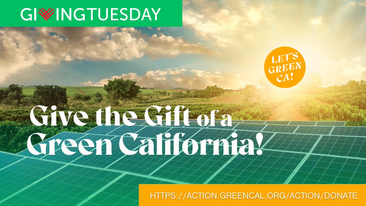 🌿✨ Give with Radical Generosity to Green California this #GivingTuesday! 🌍💚Support communities vulnerable to climate change and champion workforce and environmental justice for a cleaner, healthier future. #GreenCalifornia 🔗 action.greencal.org/action/donate