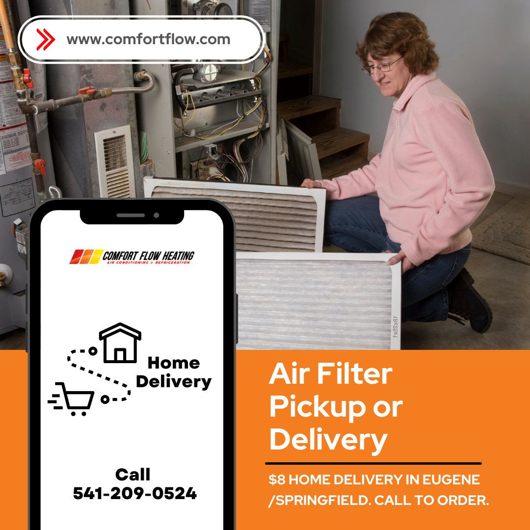 Stay cozy with our hassle-free filter service! Swing by our Don Street location for curbside pickup or enjoy the ultimate convenience with our filter delivery in Eugene/Springfield. Just $8 for home delivery – we've got your comfort covered! 
☎️ 541-209-0524
#HVAC #FilterService