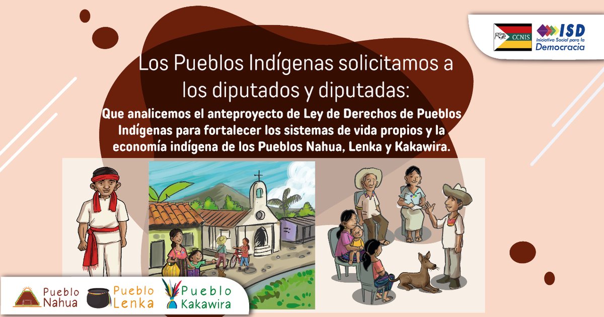 ccnis's tweet photo. Los Pueblos Indígenas hemos sido invisibilizados historicamente. Ahora es necesario que exista una Ley de Pueblos Indígenas que impulse el Desarrollo con Identidad de los Pueblos Indígenas a nivel comunitario, nacional e internacional.

#PorUnaLeyIndigenaSV https://t.co/BzYn6yJvJu