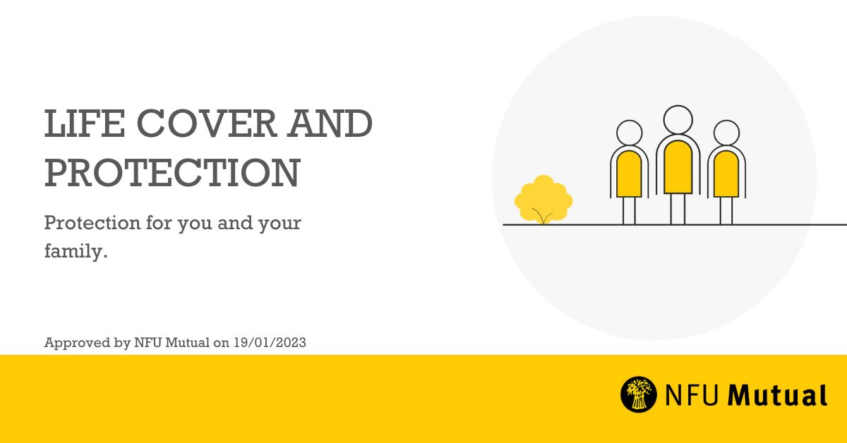 Nobody likes to think of the worst, but we can help you plan for the future so that, should anything happen to you, your loved ones are protected. To find out more, get in touch with your local NFU Mutual Ludlow today: 01584 872 416 / orlo.uk/gznAy