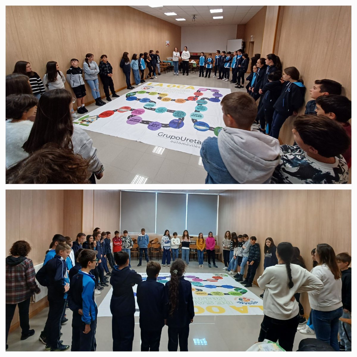 SMNSJA's tweet photo. Gracias a PROSAME que han venido a nuestro centro a realizar una actividad divertidísima con los alumnos/as de 1º de ESO en la que nos han enseñado muchas cosas sobre la importancia de cuidar nuestra salud mental. #EducacionSecundaria #Prosame #Cuidamos. https://t.co/hmEOLkiEhk