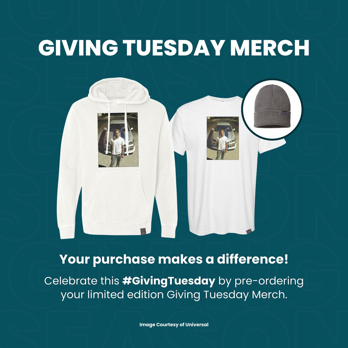 The @PaulWalkerFdn strives to always DO GOOD.® and it's only possible with the outstanding support of our amazing Paul Walker Family.

Celebrate #GivingTuesday and champion the cause by pre-ordering PWF’s exclusive merch now: paulwalkerfoundation.org/pages/shop

#GivingSeason #DOGOOD.®

~~~…