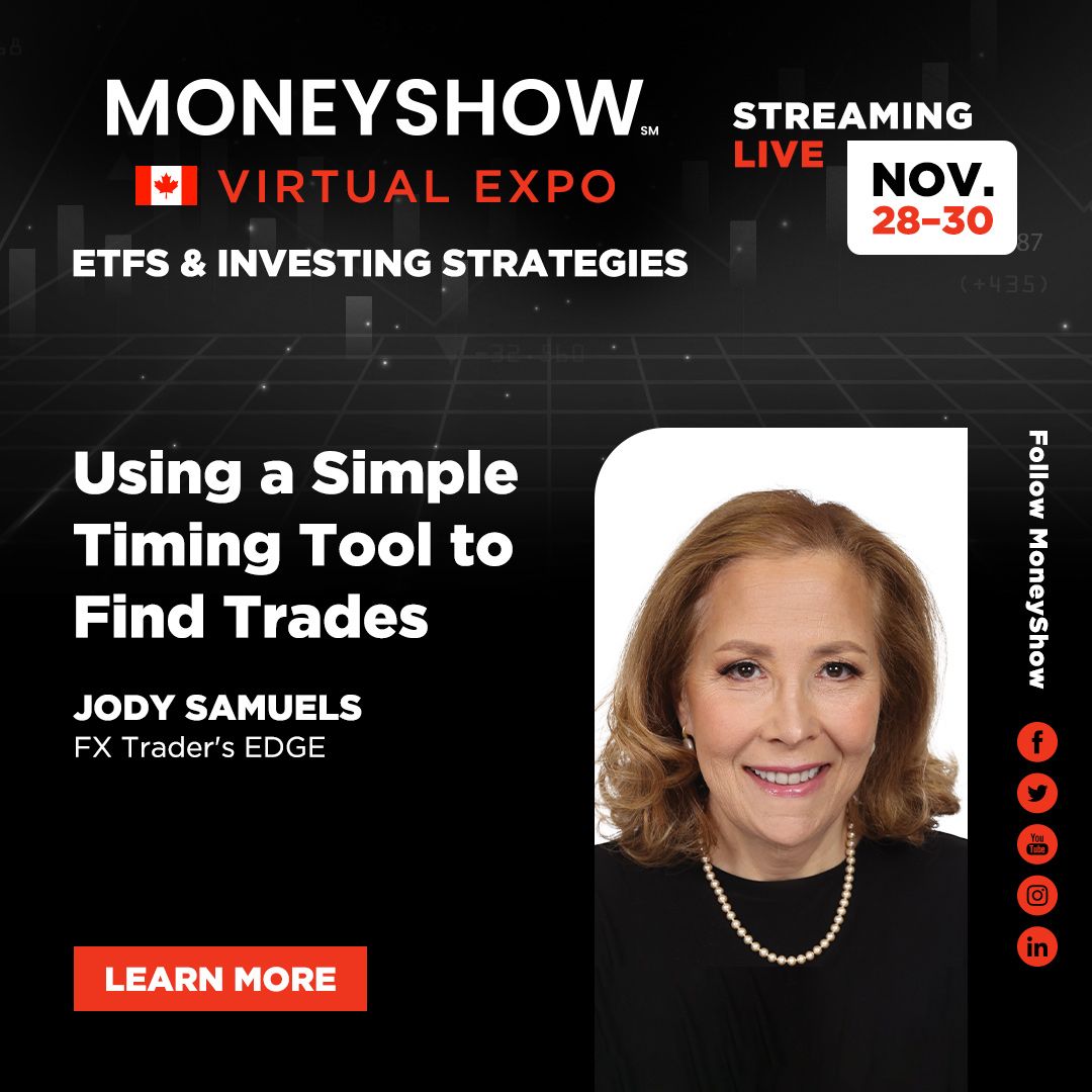 Wtch Jody Samuels LIVE at the MoneyShow Virtual Expo on Wednesday, November 29 at 11:50 am EST!⁠

Learn to anticipate market direction by reading the Market Map. Using simple tools, find better trade entries and profit targets. 

Sign up here: 
online.moneyshow.com/2023/november/…