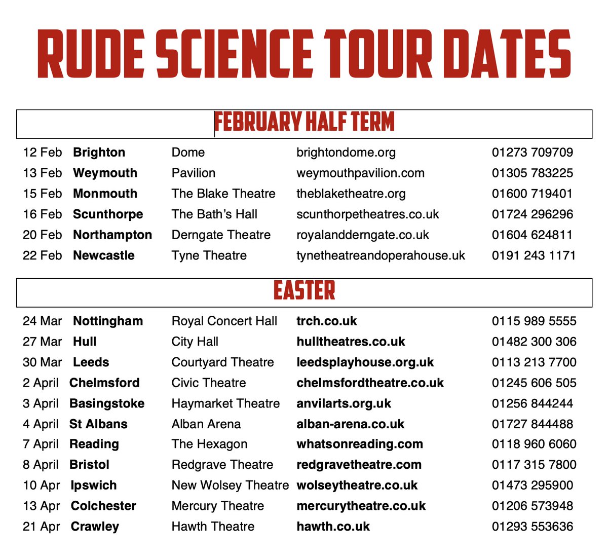 gastronautTV's tweet photo. Those Rude Science tour dates in full
Brace yourselves. It's gonna be MESSY!
#scienceshow #kidsshow #halftermfun #easterfun #scienceforkids #rudescience #STEM #primaryscience #experiments #gastronaut #stefangates #sciencecommunication #science #stemkids #stemeducation #sciencefun https://t.co/KmaS1QK1rg