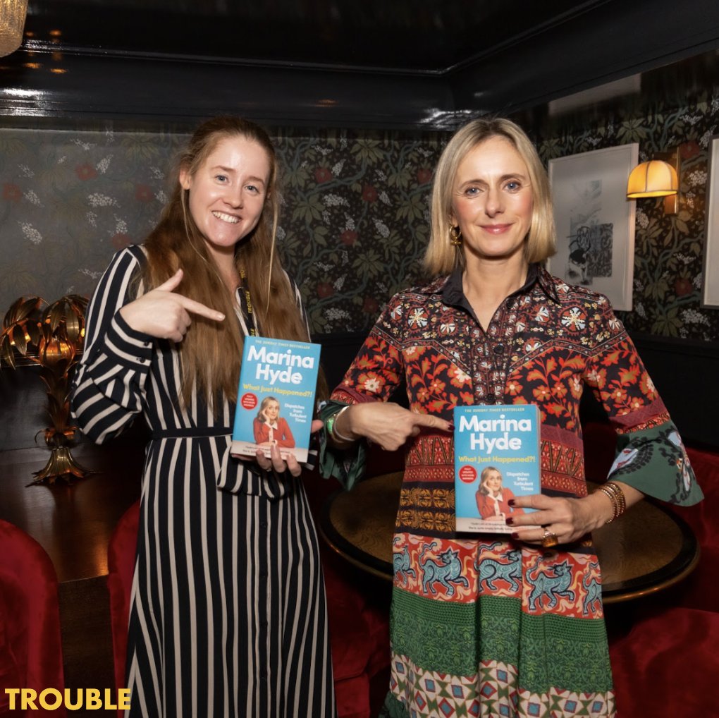 TheTroubleClub's tweet photo. A woman who needs no introduction: the phenomenal Marina Hyde. What an absolutely fantastic evening, discussing everything from The Spice Girls to Politicians. We loved this night! 

Images by @Alice_Lub
Listen to the full podcast here: https://t.co/fOfFvs4xK2 https://t.co/tgrK6iZkrC