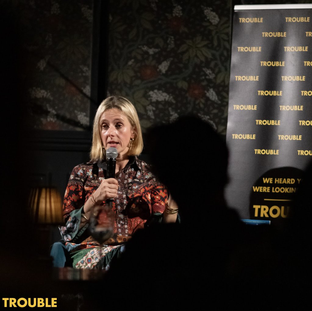 TheTroubleClub's tweet photo. A woman who needs no introduction: the phenomenal Marina Hyde. What an absolutely fantastic evening, discussing everything from The Spice Girls to Politicians. We loved this night! 

Images by @Alice_Lub
Listen to the full podcast here: https://t.co/fOfFvs4xK2 https://t.co/tgrK6iZkrC