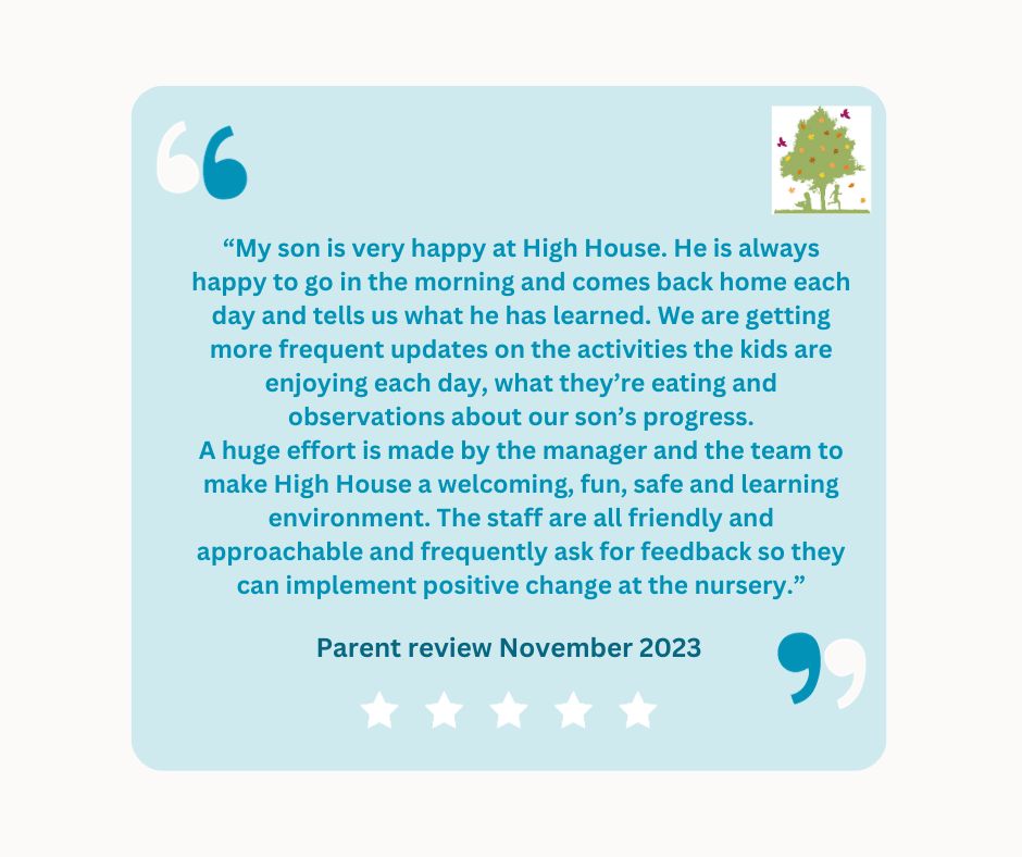 𝙋𝙖𝙧𝙚𝙣𝙩/𝙘𝙖𝙧𝙚𝙧 𝙧𝙚𝙫𝙞𝙚𝙬 Wow- another great review from a parent/carer at High House
 #nurserynearme #nursery #childcarenearme #parentreview #nurseryreview #childcare #daynurse...