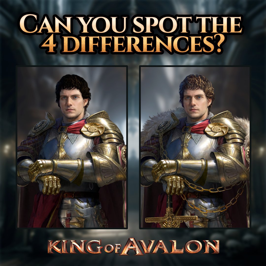 KingofAvalonKOA's tweet photo. 🔍🎉 King of Avalon Spot the Differences Contest! 🎉🔍
🏰 Calling all observant knights! 🏰 Can you spot the subtle differences in the picture below? 👀
#KingOfAvalon #SpotTheDifferences #InGameRewards #EagleEyes #KnightsOfTheRealm #ChallengeYourSkills https://t.co/lOuMuLXVLX