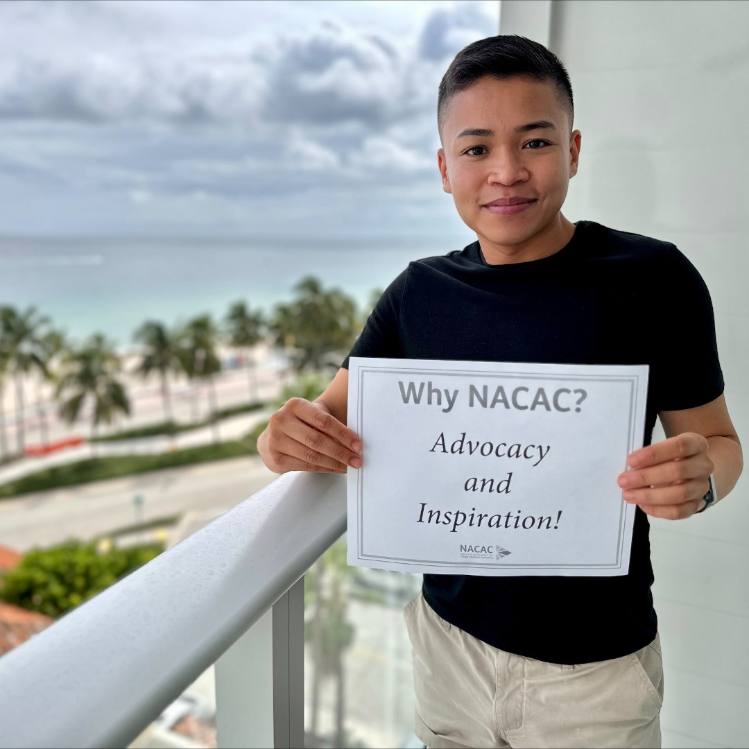 NACAC's tweet photo. #MemberSpotlight David Le is the Assistant Dir. of Admissions at @AmericanU. "#NACAC and #SACAC have introduced me to a network of supportive colleagues who share the same passion for student advocacy." https://t.co/794404ZlLp @AUAdmission https://t.co/CIcN2Klvro