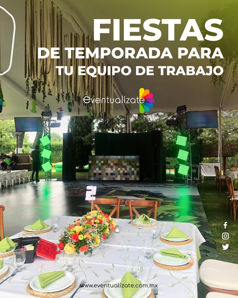 EventualizateMx's tweet photo. Consiente a tu personal, festejando sus logros con un evento.✨🤩

#Evebtualízate #Eventos #OrganizaciónDeEquipo #Conferencias #EventosCorporativos #LoMejor #TuEvento #Profecionalismo #Clientes https://t.co/hgGL0xfdni