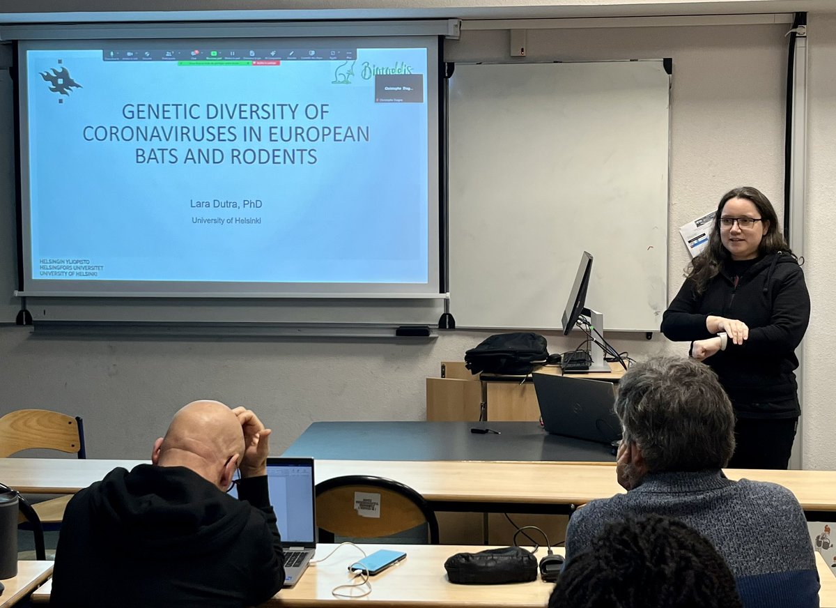 We discuss the role of rodents and bats in spreading coronaviruses in Europe. <a href="/Laraa_Dutra/">Lara Dutra</a> talks about genetic diversity of  🦠 <a href="/HusseinAlburka1/">Hussein Alburkat</a> <a href="/SironenTarja/">Tarja Sironen</a> <a href="/kantraviravi/">Ravi Kant</a> <a href="/nathcharbonnel/">CharbonnelNath</a> #BioRodDis “We opened a Pandora box of coronaviruses in Europe, now we need to study it!”