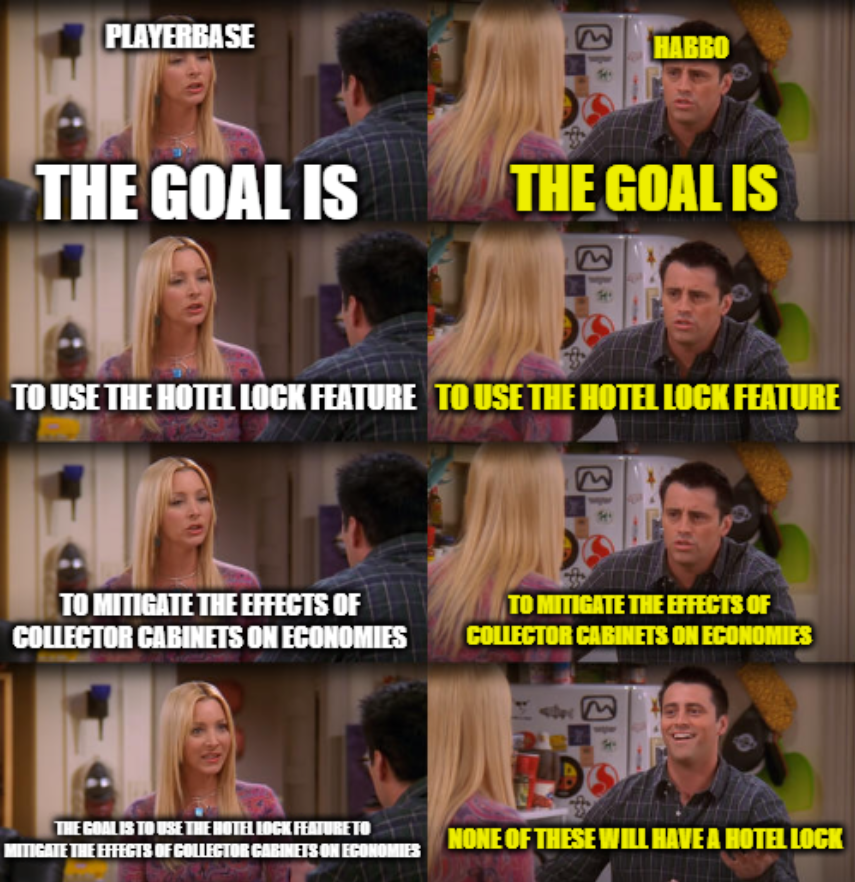 🙄Remove the hotel lock feature entirely at this point. It's not like it is being used or will be used. #Habbo