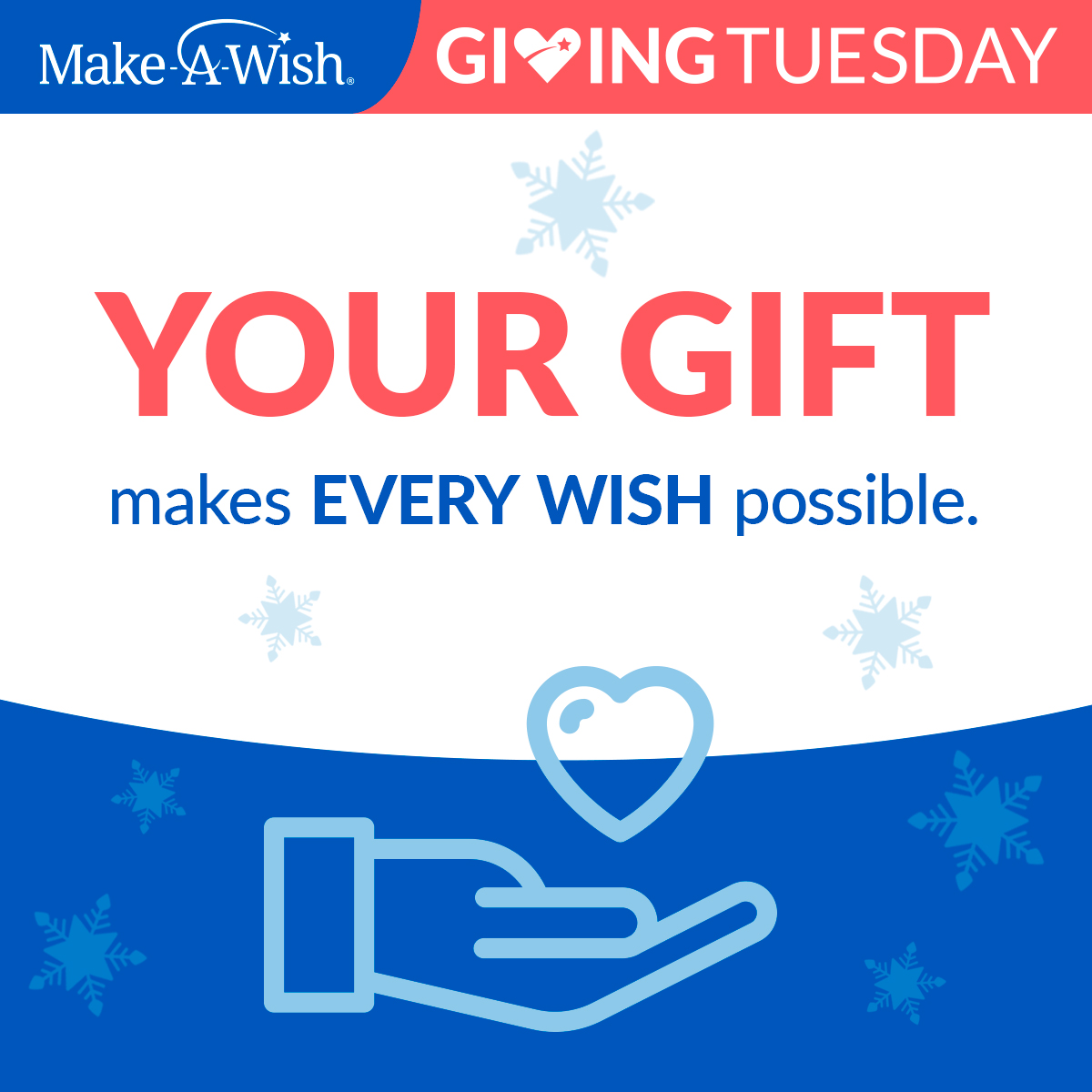 MakeAWishAKWA's tweet photo. Today, on Giving Tuesday, more than 72 children will be diagnosed with a critical illness – and you have the power to grant their wishes right now. Donate today at https://t.co/Xd2RHCp7Yi! Give joy today. Restore hope for tomorrow. @MakeAWish https://t.co/iHdmOE2nOs