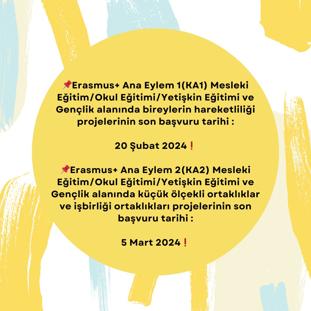 ErasmusMersin's tweet photo. 📢📢📢Erasmus+ 2024 Yılı Teklif Çağrısı ve Program Rehberi Yayımlandı❗

📌Rehbere ve teklif çağrısına ulaşmak için👇

https://t.co/JN0r9wQ3Nh

@ulusalajans
@fazilet_durmus https://t.co/ZmGCw7vK9Y