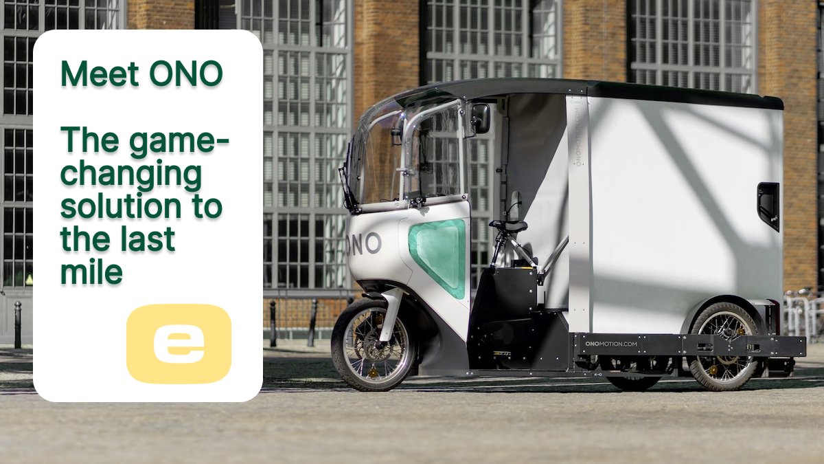 ecargobikes's tweet photo. Introducing ONO: The agility of a bike with the capacity of a van! Berlin's #ONOMOTION and London's https://t.co/JvETKoTsGl showcase this revolutionary second-generation e-cargobike at the #LondonEVShow November 28th-30th
#eMobility #betterbybike https://t.co/bZswkR7rKf