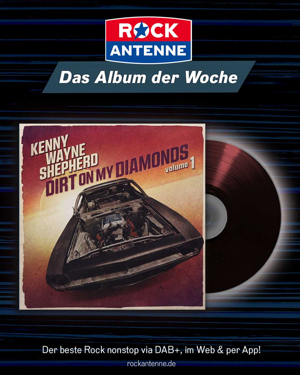Many thanks to @rockantenne for showcasing 'Dirt On My Diamonds' as the Album of the Week on the ROCK ANTENNE program! 🤘🎶 #KennyWayneShepherd #DirtOnMyDiamonds #AlbumOfTheWeek #RockAntenne